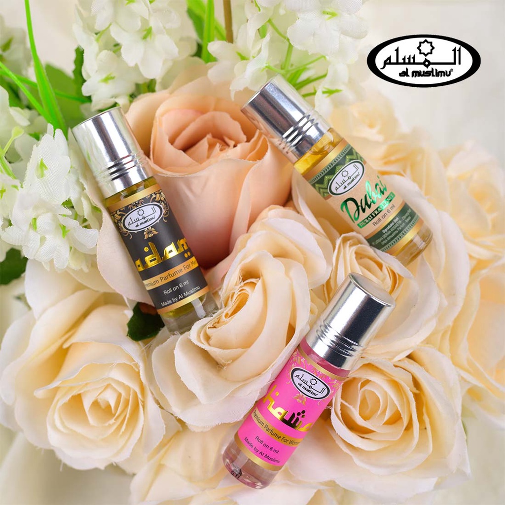 Parfum Cewek, Parfum Cowok dan Parfum Kerja, Parfum Adam, Hawa, dan Dubai Premium 6 Ml Al Muslimu