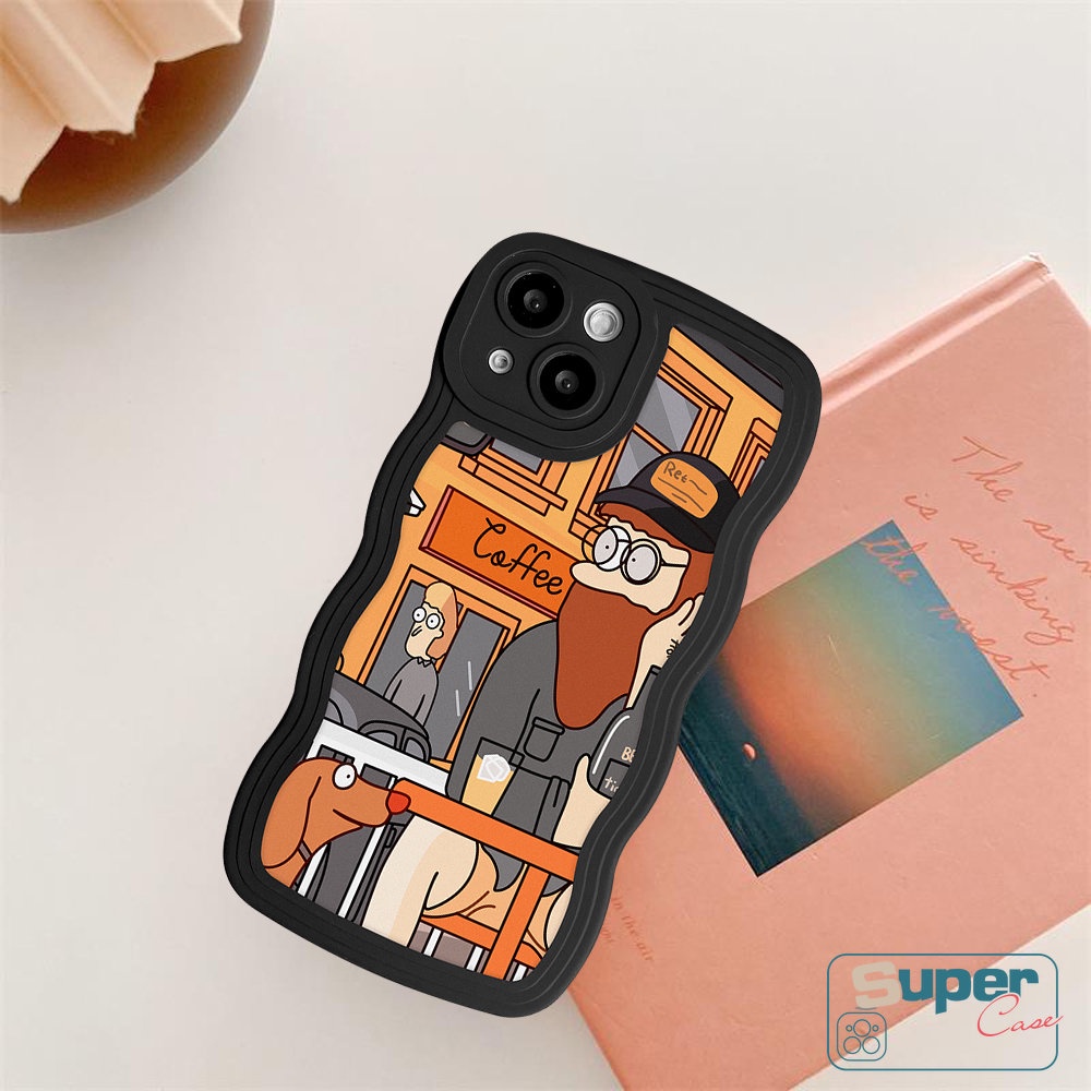 Retro Case Samsung A13 A04 A14 A04s A30s A22 A50 A23 A03s A12 A21s A32 A52 A53 A50s A52s A33 A02s A31 A20 A11 A51 M32 Trend Eropa Art Ilustrasi Couple Lembut TPU Bergelombang Penutup Tepi