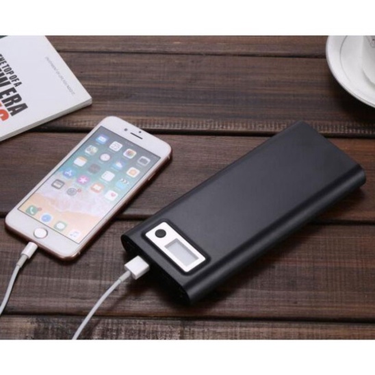 

Dijual DIY Power Bank Case USB Type C Dual Output LCD 8x18650 - C13 - Black Limited