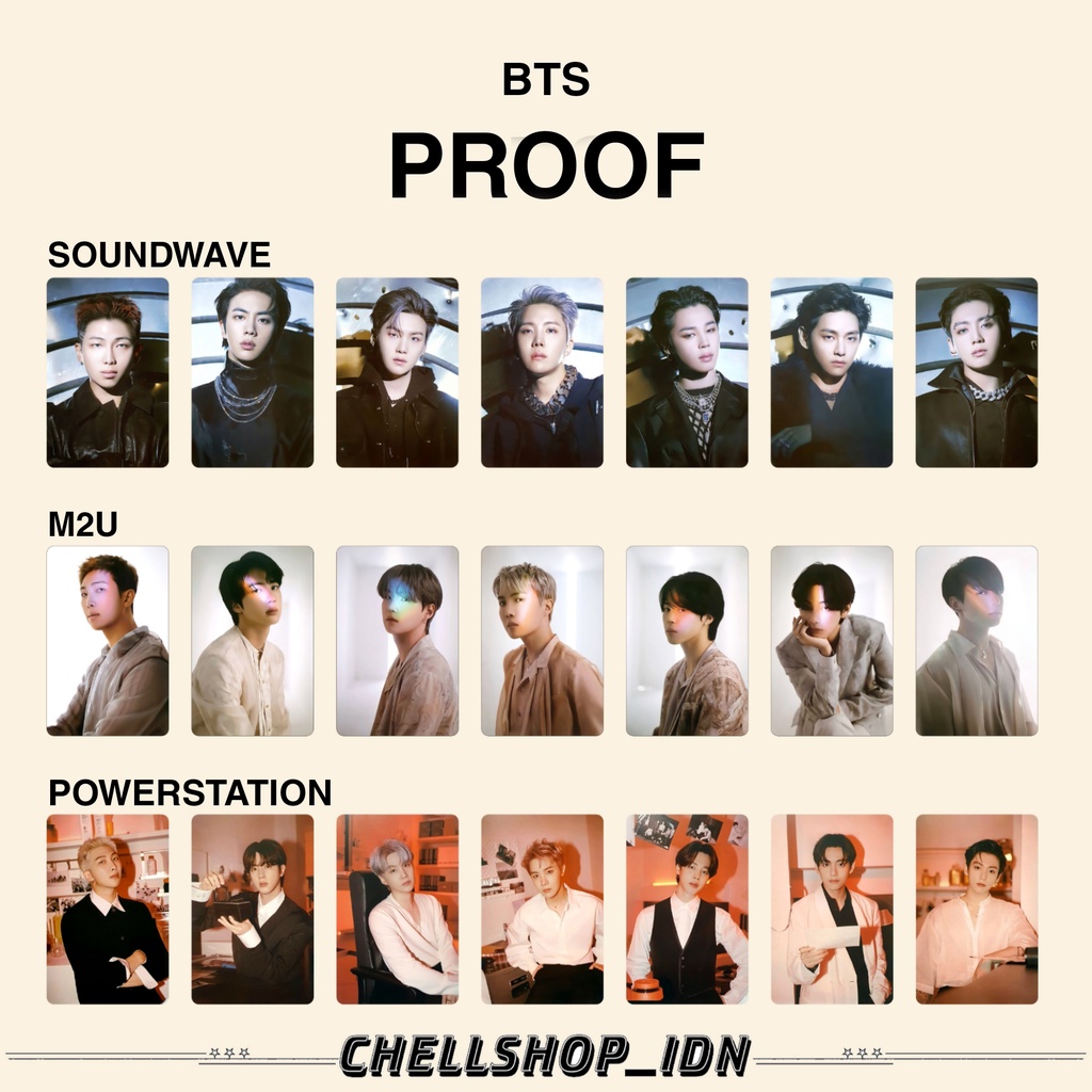 PHOTOCARD BTS PROOF LUCKY DRAW SOUNDWAVE | M2U | POWERSTATION