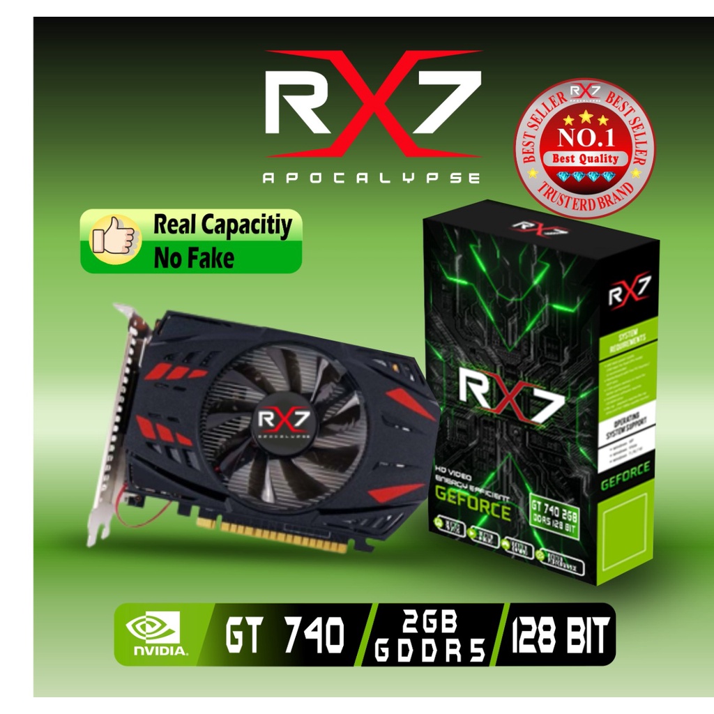 VGA RX7 GT740 2GB GDDR5 128 BIT REAL CAPACITY RESMI