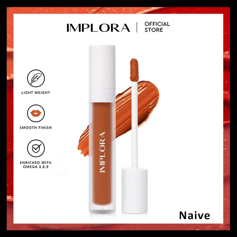 Implora Lip Velvet Matte | Lip Cream Velvet New BPOM