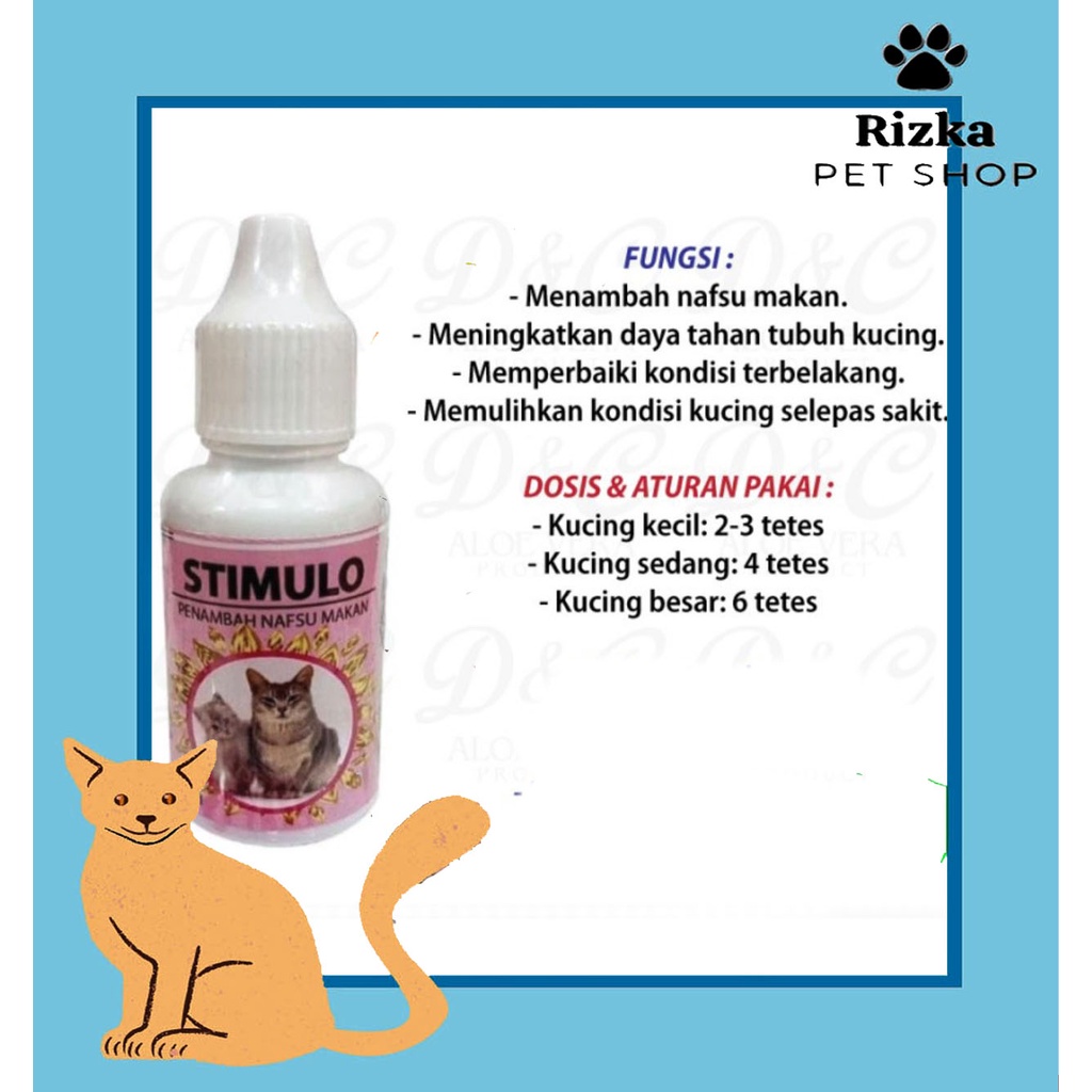 STIMULO drops 30ml - Obat nutrisi vitamin penambah nafsu makan kucing