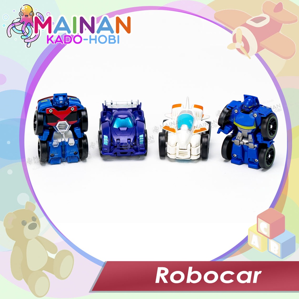 MAINAN ANAK MINIATUR ROBOCAR ACTOBOT ROBOT DEFORM TRANSFORM CAR