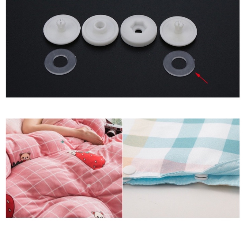 Magic789 10set Invisible Pengencang Snap Buttons Tanpa Jahitan Putaran Plastik Tekan Tombol Untuk Popok Kain Oto Quilt Cover Sepatu Bayi