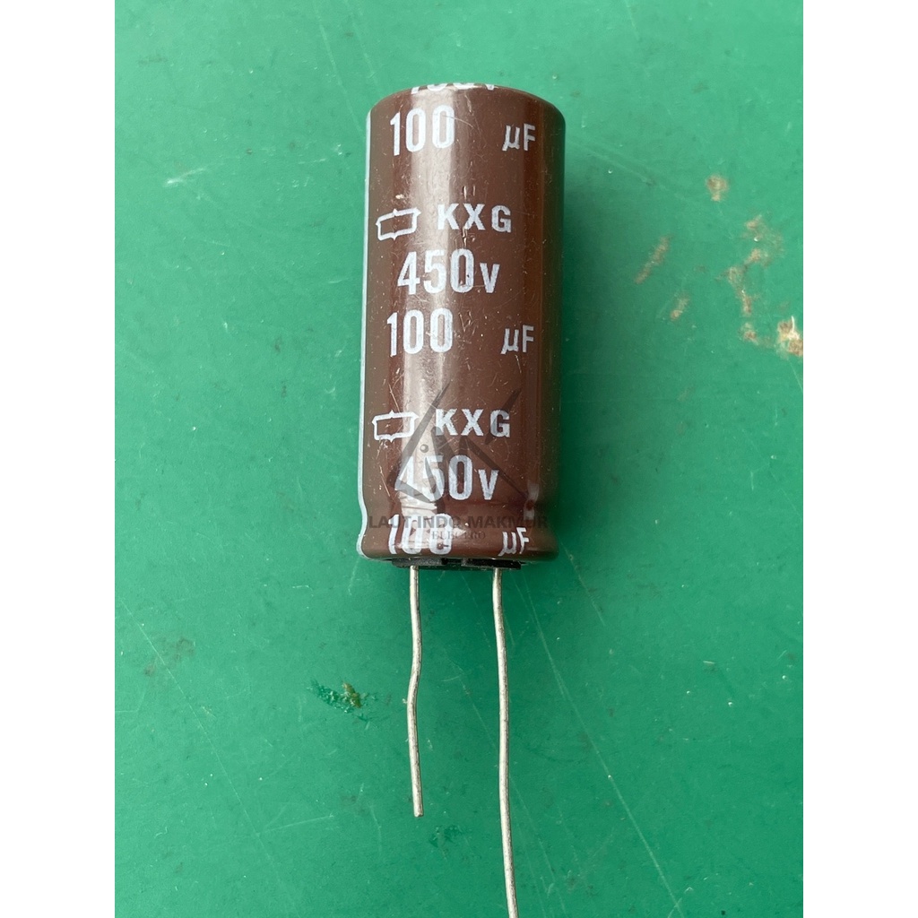 1 BUAH ELCO 100UF 450V KAPASITOR CAPACITOR ELCO KAPASITOR ELKO 100 UF 450 VOLT