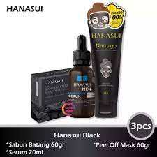 [ORI] 3in1 Paket Hanasui For Men Black Series - Paket Perawatan Wajah Pria