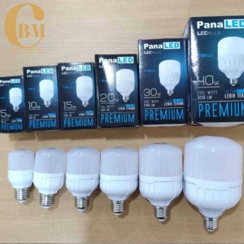 Lampu LED 10 15 20 Watt Lampu BULB Premium PANALED by LUBY Grosir