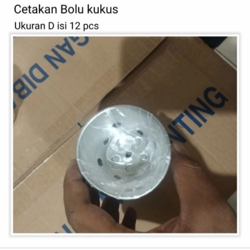 Cetakan Kue Bolu Kukus Ukuran D isi 12 pcs