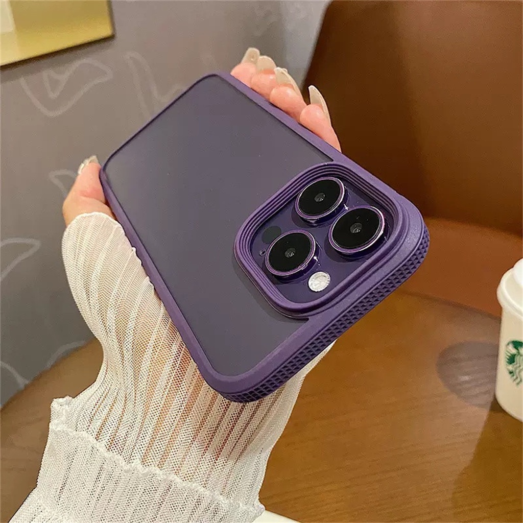 Premium Mewah matte Silikon Pelindung case iPhone 14 Pro Max Plus case iPhone 13 12 Pro Max Tertutup Penuh matte shock protection hard back cover