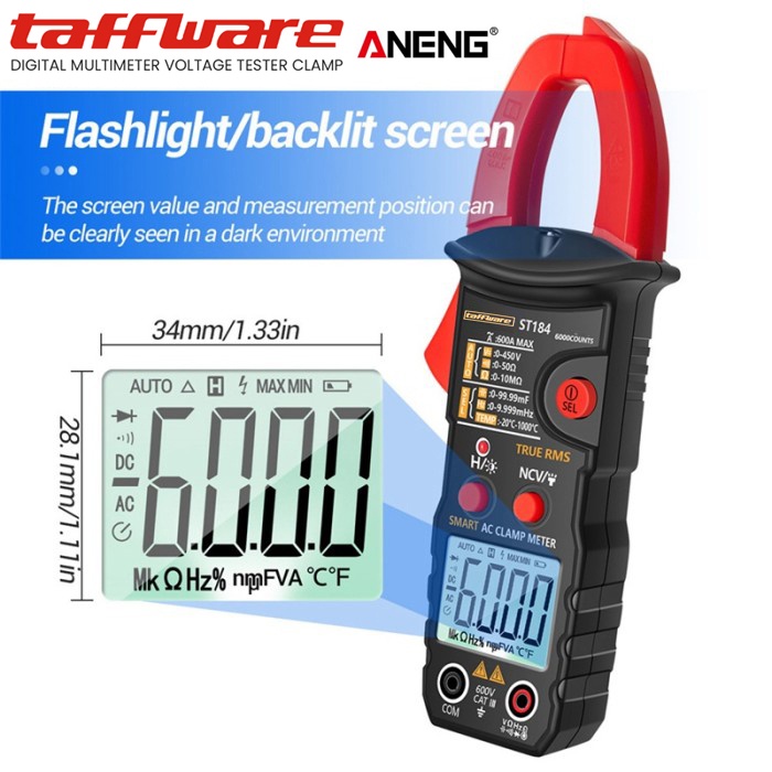 ANENG Taffware ST184 Digital Clamp Multimeter Temperature Probe