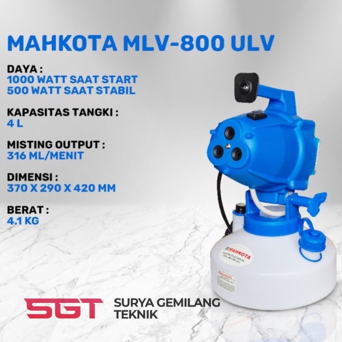 Fogging Listrik Ulv Cold Fogger Mahkota Mlv 800 Disinfectant Indoor