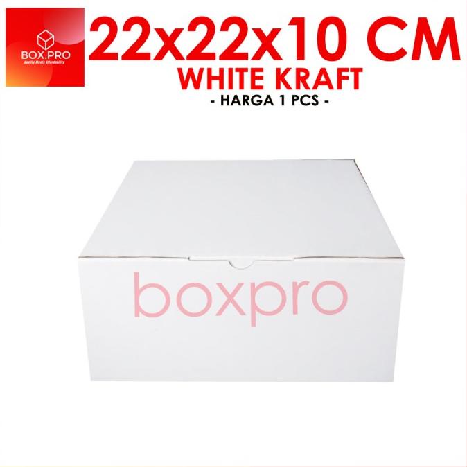 

Kardus PUTIH uk 22x22x10 cm (ECER) Die Cut Box Kotak Packing Baju