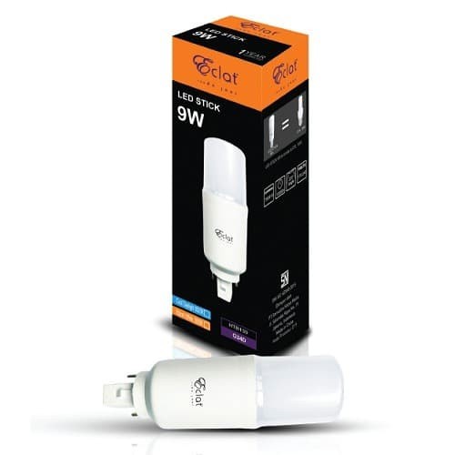 Eclat Lampu Led Stick 9W Ww Pengganti Pl-C Kuning 9 Watt 3000K Fit Plc