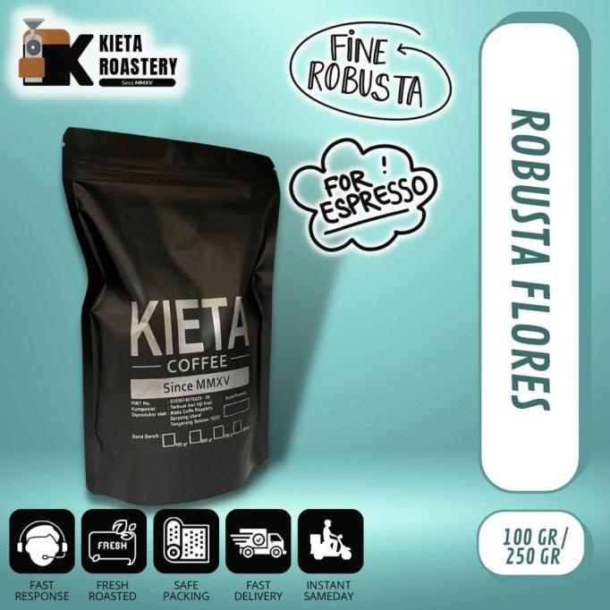 

[BISA COD] Biji Kopi Fine Robusta Flores Manggarai 250gr by kieta coffee