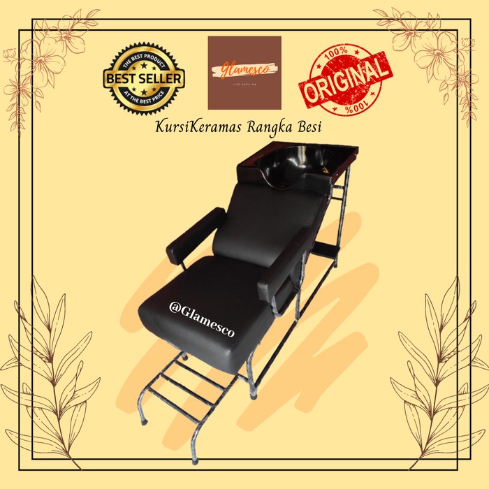 KURSI KERAMAS RANGKA BESI/WASHBAK SALON/WASHBAK KERAMAS/WASTAFEL