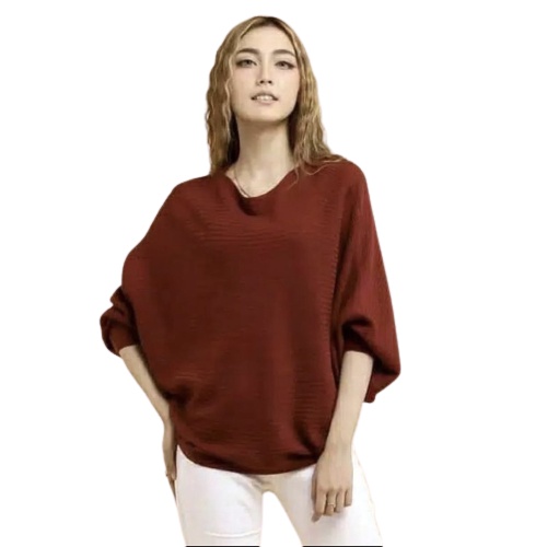 Promo Baju atasan wanita terbaru Rajut Halus RANIA Batwing