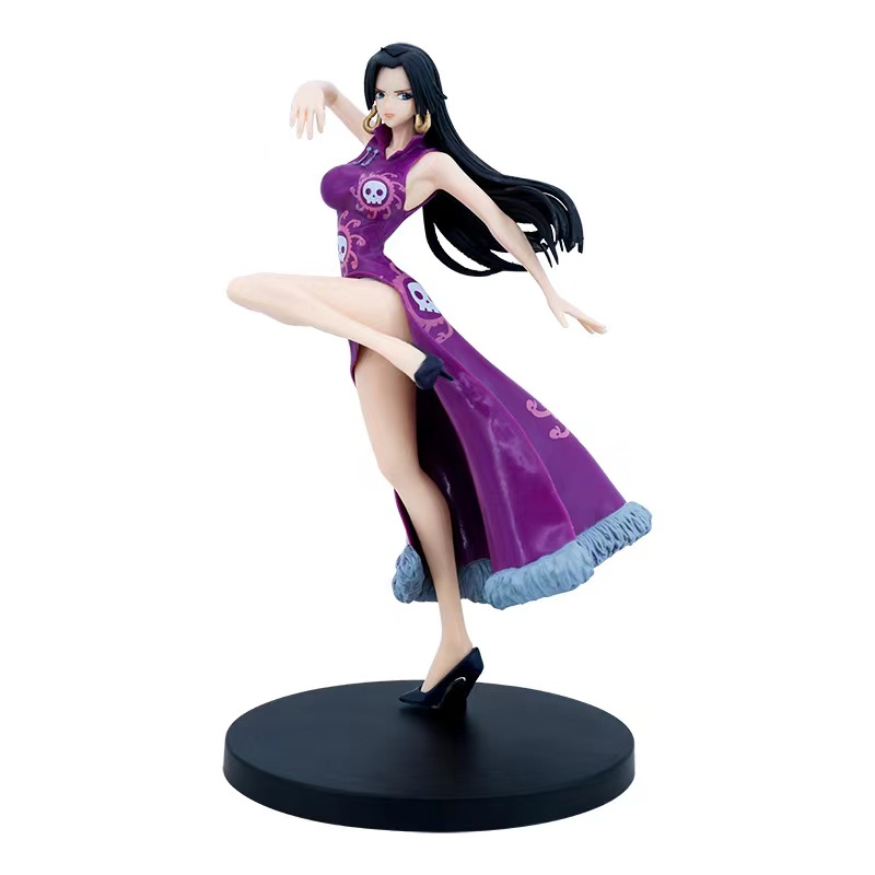 Mainan Figure Anime Dewasa One Piece GK Snake Princess Boa Hancock Action Figure 21 cm Sexy Cheongsam Cewek Boneka Patung Patung