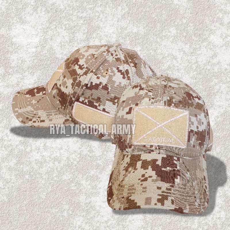 topi loreng dessert | digital gurun | topi baseball tactical caps velcro | topi bdu tactical loreng 