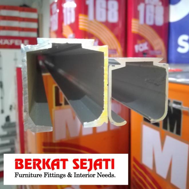 (100 Kg) Roda + Rel Pintu Rumah Sliding Geser Penyekat Partisi Ruangan