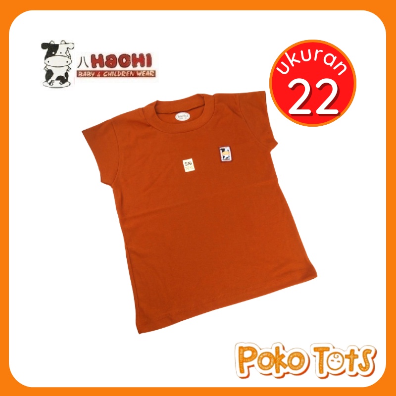 Hachi Kaos Oblong Ukuran 22 Warna Bold Tangan Pendek Bayi dan Anak Warna Polos Warna-Warni WHS