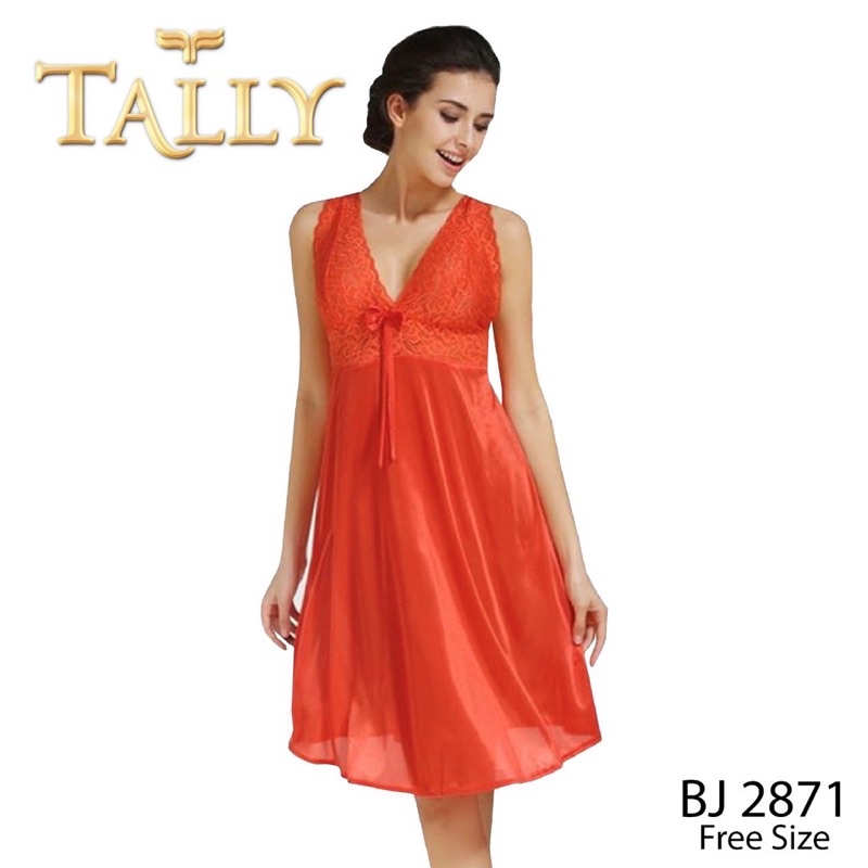 TALLY BAJU TIDUR / LINGERIE 2871 | FREE SIZE | BAHAN SATIN PREMIUM