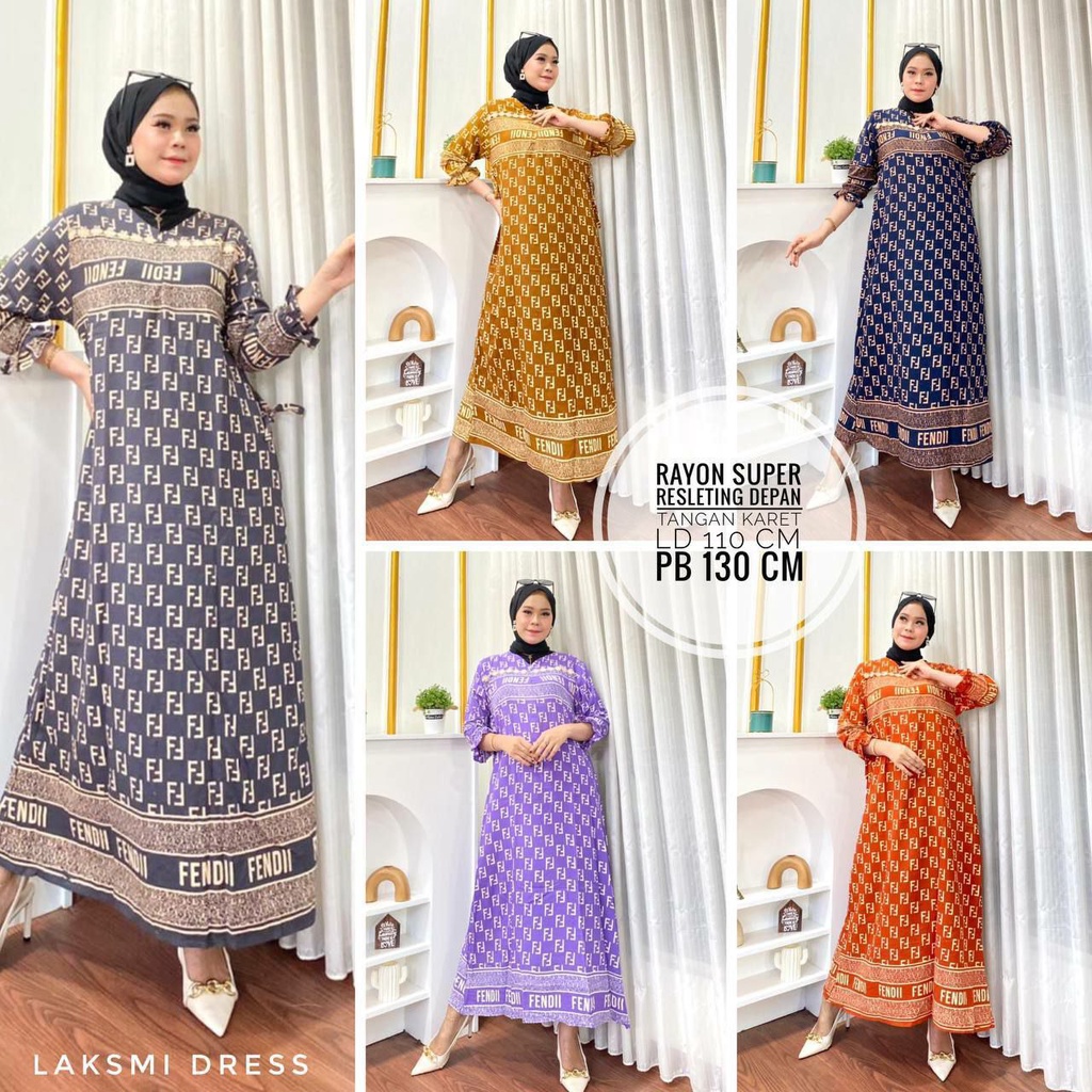 Gamis Rayon Homey Dress Terlaris Muslim Wear Syari Motif Terbaru