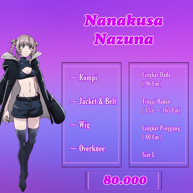 RENTAL KOSTUM NANAKUSA NAZUNA