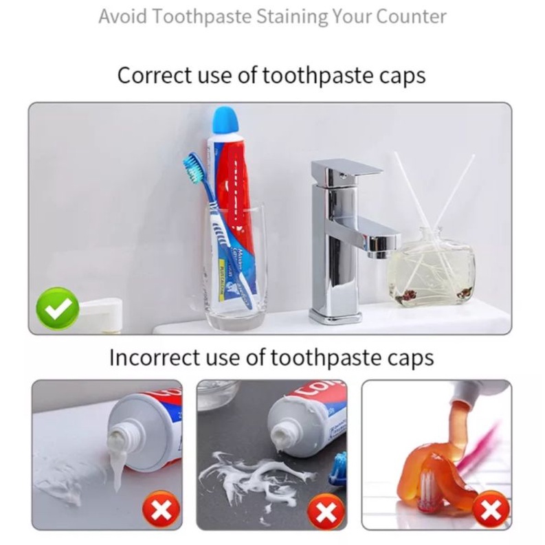 Tutup Odol Pasta Gigi Dispenser Odol Bahan Silicon Toothpaste Cap