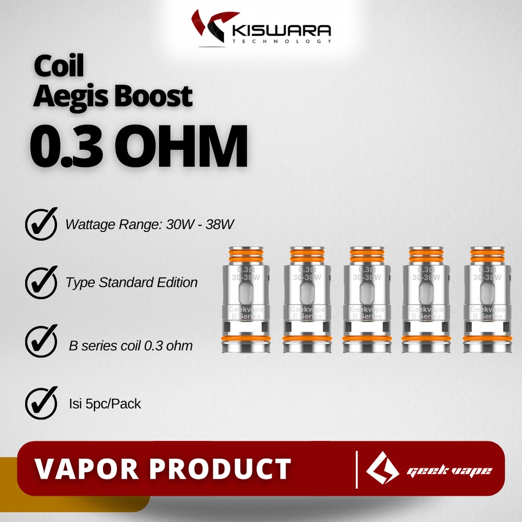 Aegis Boost B Series Coil 0.3 Ohm PACK 5 PCS