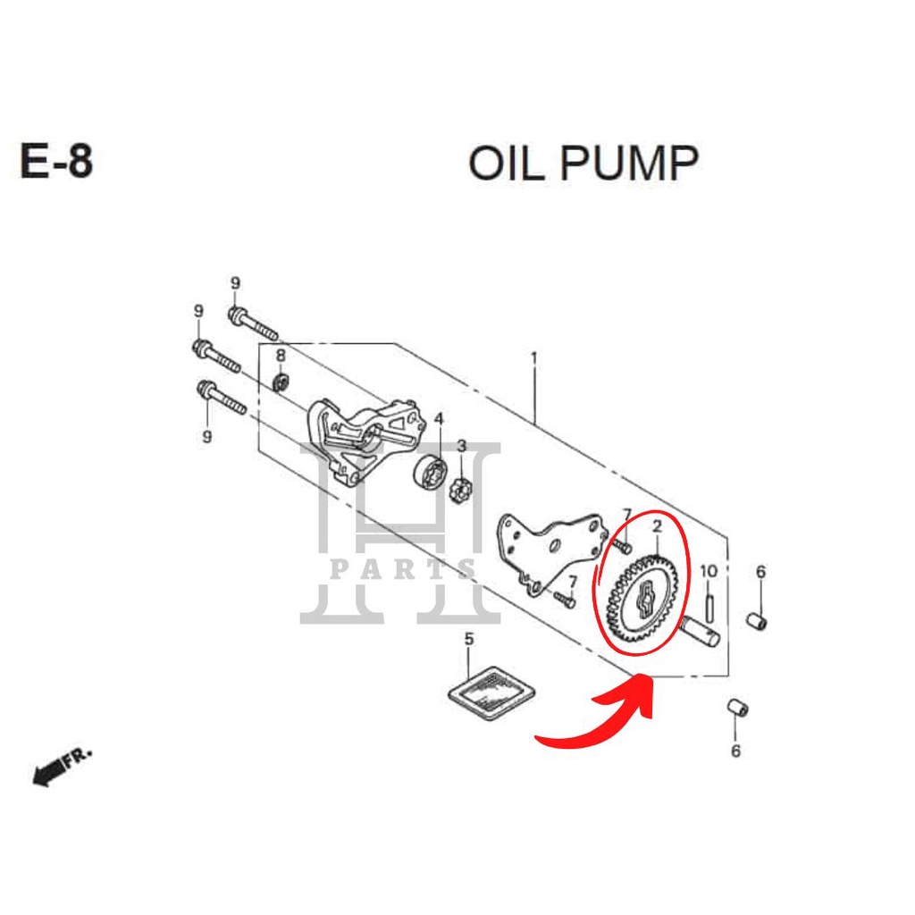 GIR GIGI POMPA OLI GEAR OIL PUMP DRIVEN KIRANA KHARISMA SUPRA X 125 KARBURATOR INJECTION 15133-KPH-900 ASLI ORIGINAL AHM HGP HONDA