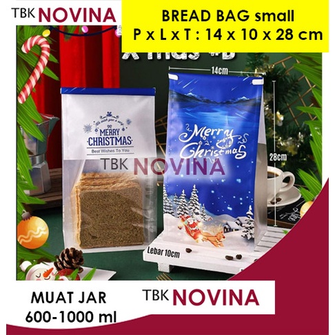 [1 PCS] PLASTIK ROTI NATAL / BREAD BAG CHRISTMAS / PLASTIK COOKIES BISKUIT