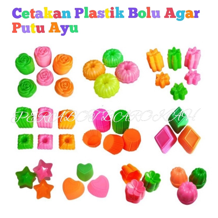 12pcs cetakan kue talam jasmine tulip twister teratai belimbing