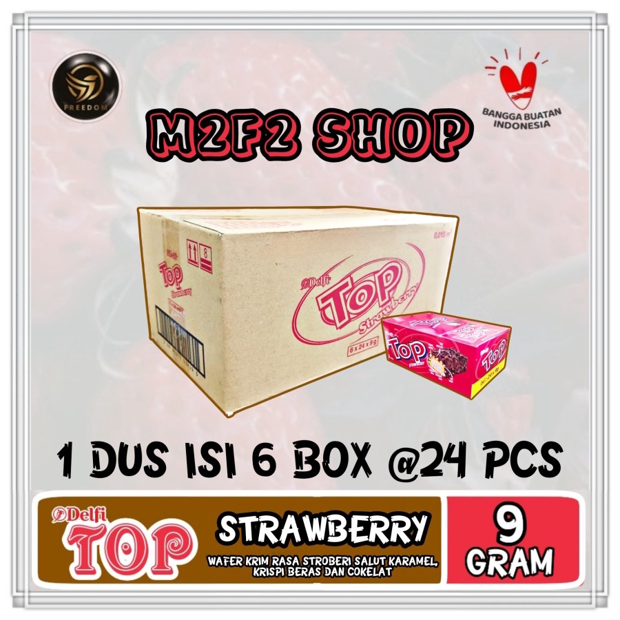 

Delfi Wafer Top Strawberry | Cokelat Stroberi - 9 gr (Kemasan Karton)