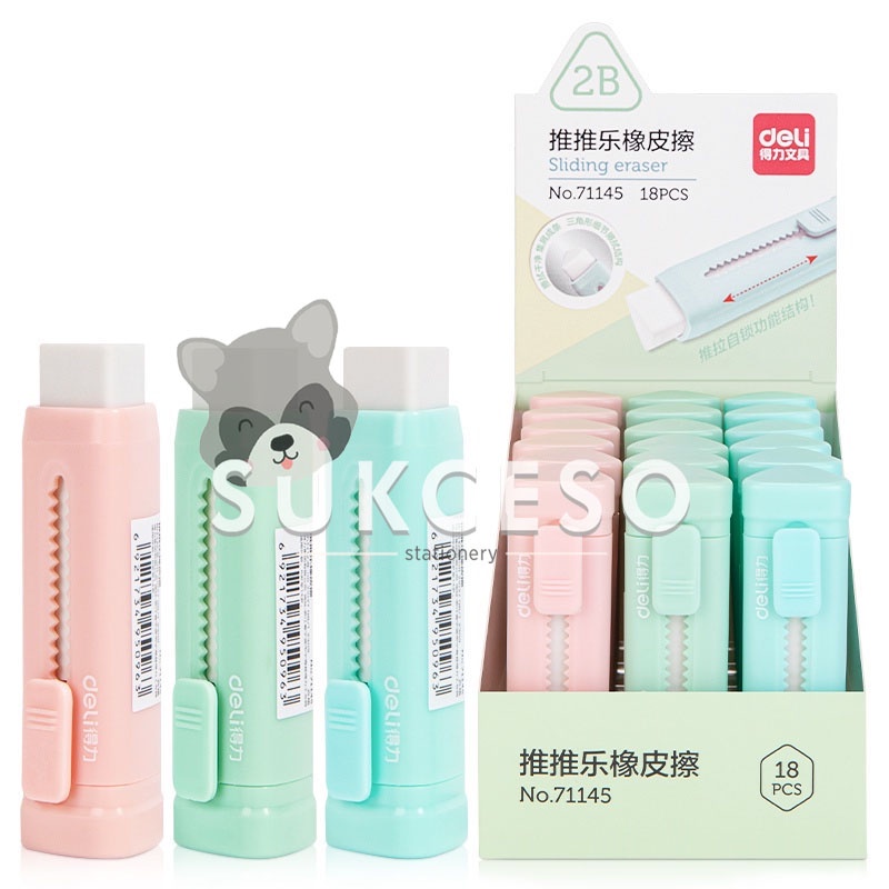 

Deli Eraser 71145 / Penghapus Geser Segitiga Lembut Murah Berkualitas