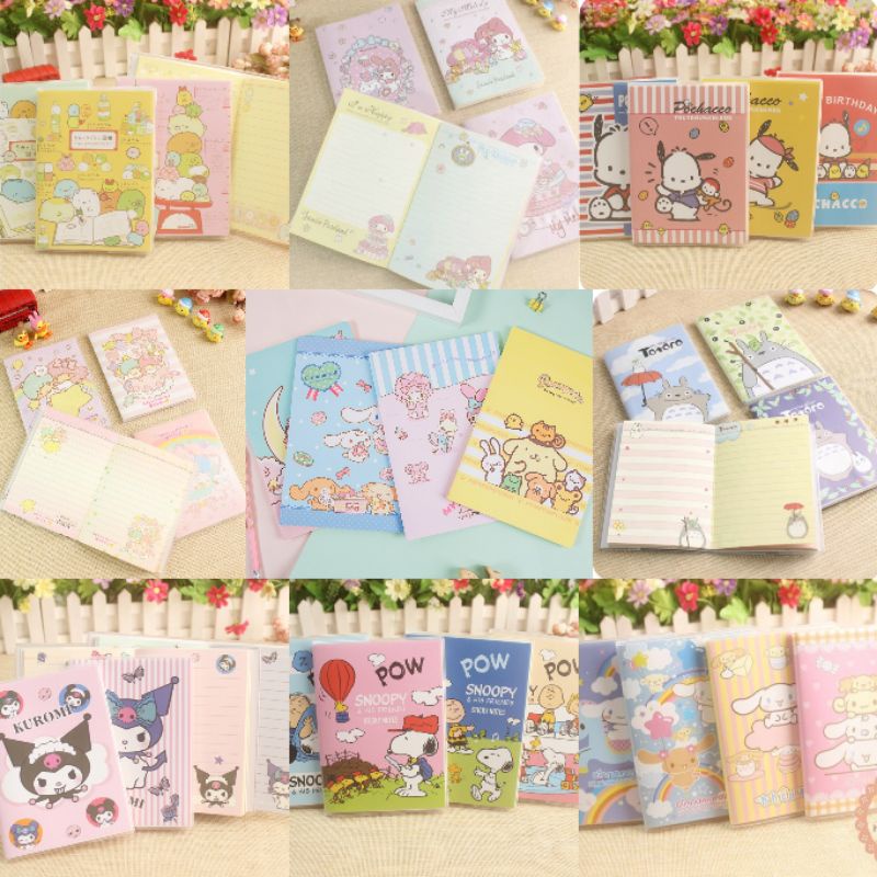 

Notebook Buku Tulis Full Color and Motif Karakter My Melody Little Twin Star Pochacco