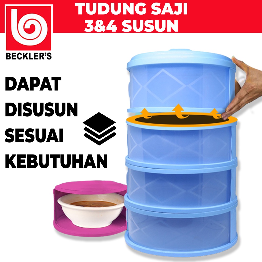 Rak Makanan Susun Meal Cover Penutup Makanan Tetap Hangat Tudung Saji 3/4 susun