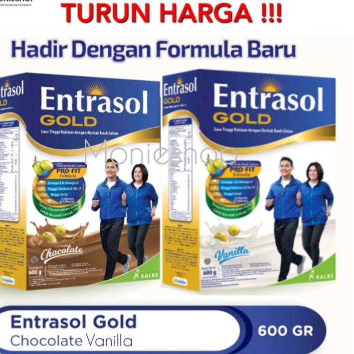 

Entrasol Gold 600gr Coklat/vanila/ Plain Original 350gr/ 185gr
