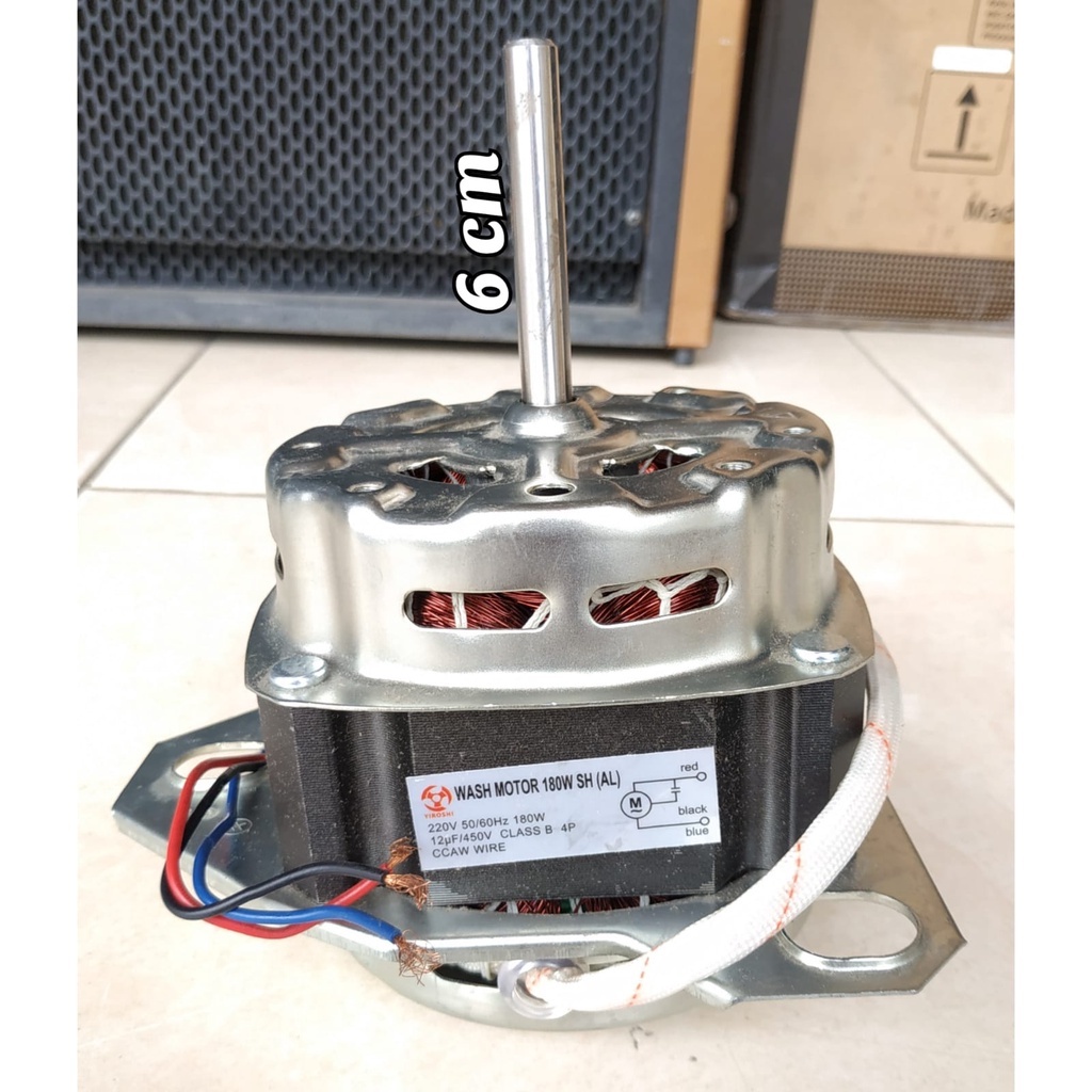 Dinamo Wash / Motor Mesin Cuci Yiroshi 180 Watt 10mm