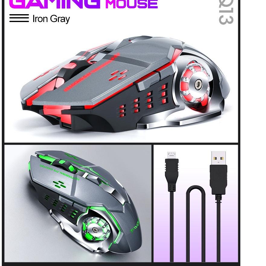 Harga Termurah MOUSE GAMING WIRELESS LED FOREV Q13 (RGB) SILENT MOUSE UPUPIN cod√