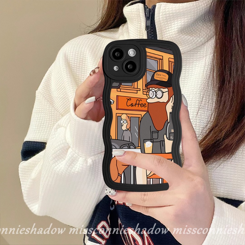 Realme 10 C33 C15 9Pro+ 8i 9i C35 C12 C25 C17 9 8 7i C30 C25Y C21Y C11 C25s C20 C20A 8Pro C3 5i 6i 5 7 Couple Case Cute Europe Art Retro Illustration Soft TPU Wavy Edge Case