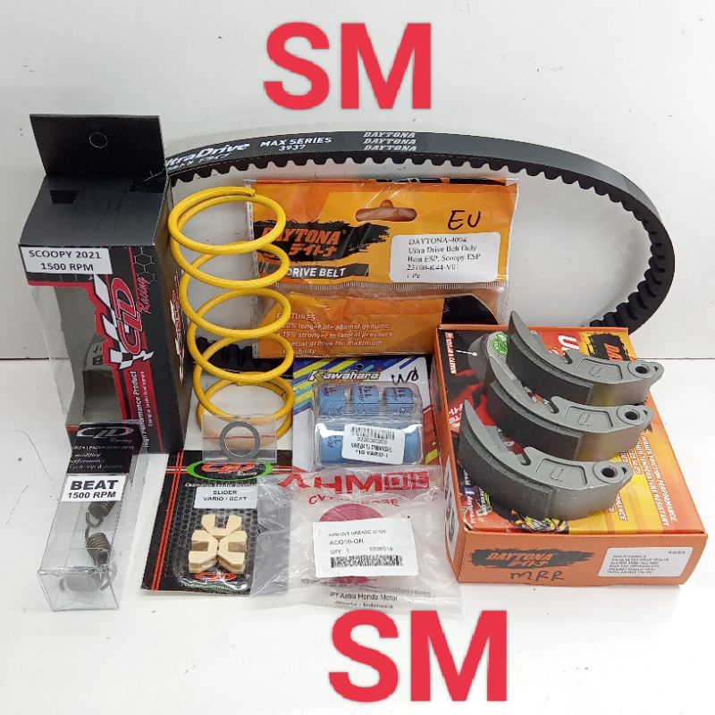 PAKET CVT UPGRADE KIRIAN DAYTONA SCOOPY 2021, BEAT STREET 2021, BEAT DELUXE, BEAT 2022, GENIO.