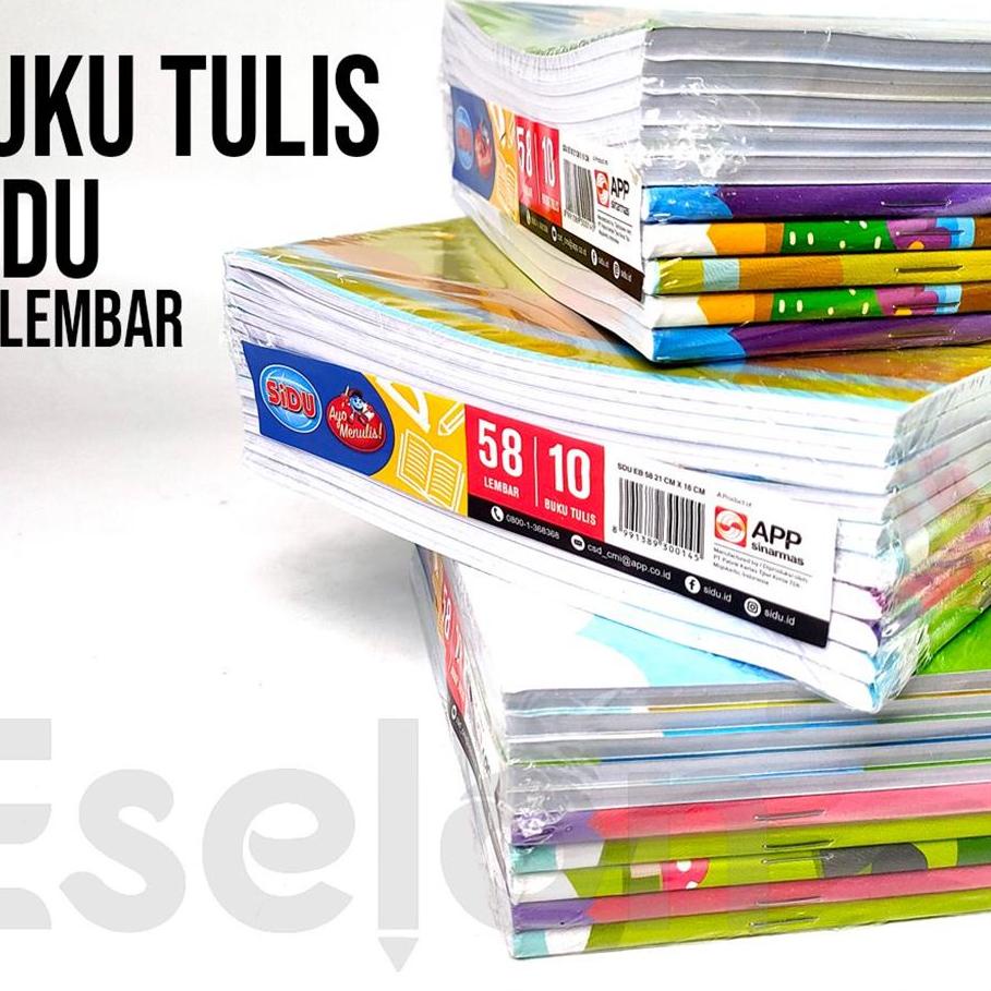 

Update! 10pcs Buku Tulis SIDU Garis 58lembar / 1pack Buku Tulis SIDU 58lembar .. ..