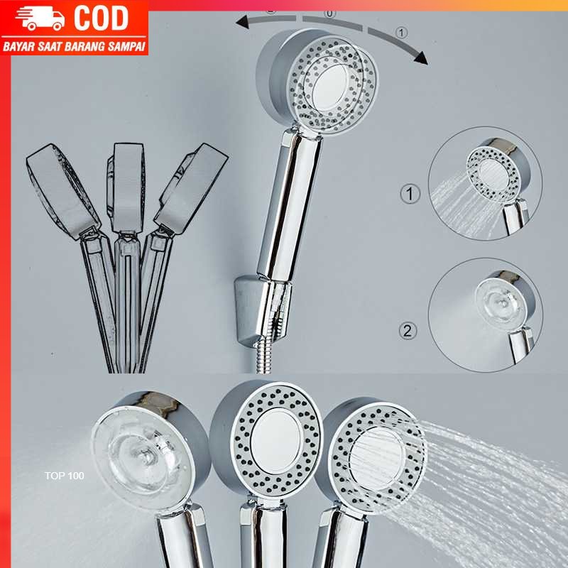 ( 100% BARANG ORI ) BAKALA Kepala Shower Mandi Double Sided Function Round Shower - BR-2017