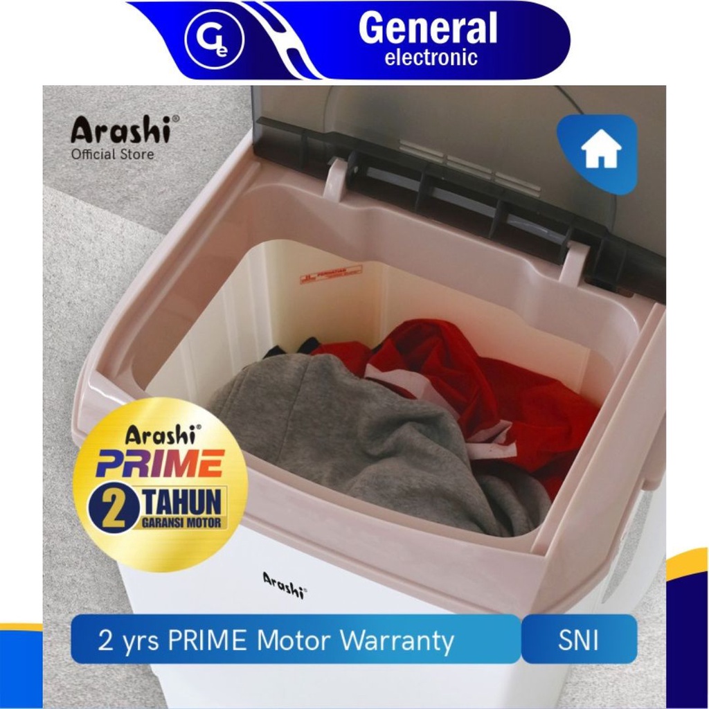 Mesin Cuci Portable Arashi Laundry AWM 452A 1 Tabung 4.5 KG