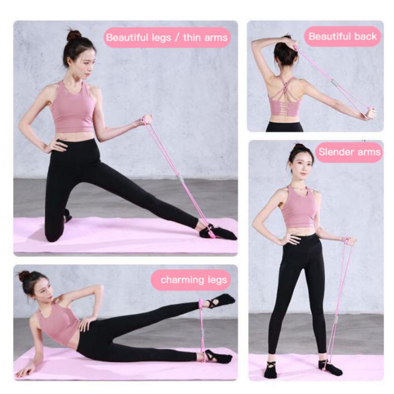 Tali Reli Yoga Karet Lateks Tali Ressistance Band Rope Latihan Lengan Yoga Fitnes Power Resistance