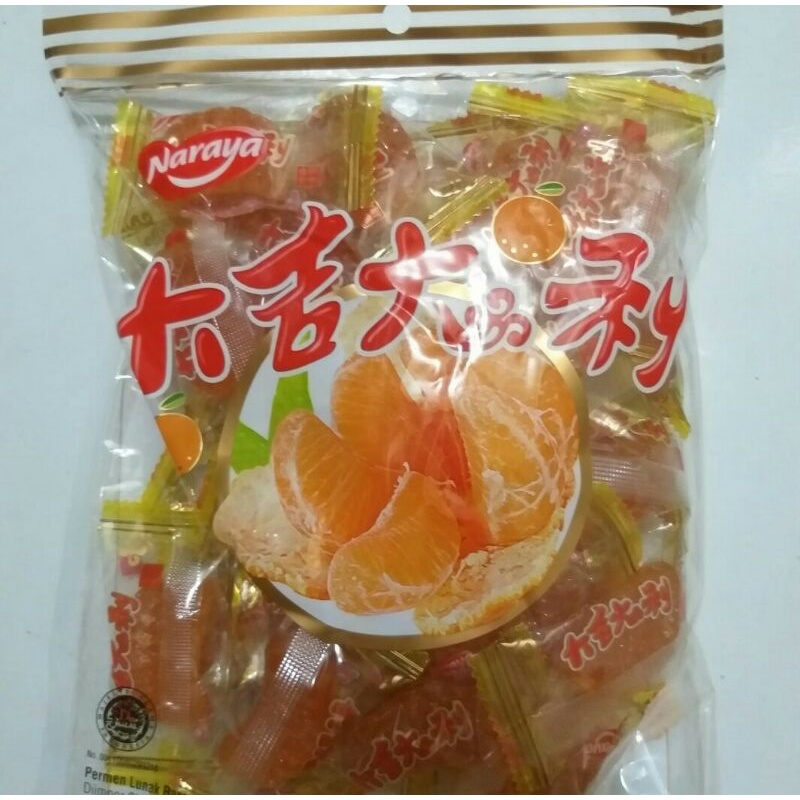 

HALAL NARAYA ORANGE CANDY PERMEN JELLY JERUK DA JI DA LI 500Gr