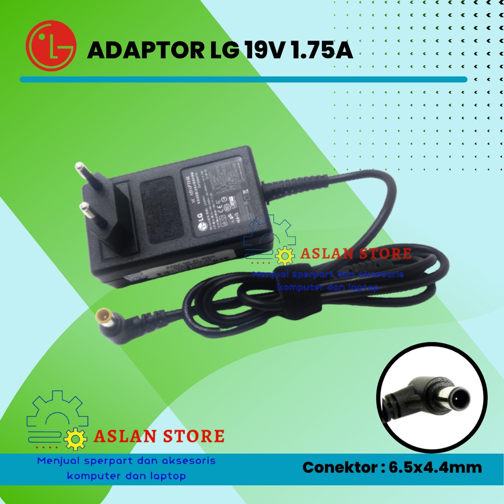 Adaptor charger TV LG Monitor 19V 1 7A Original