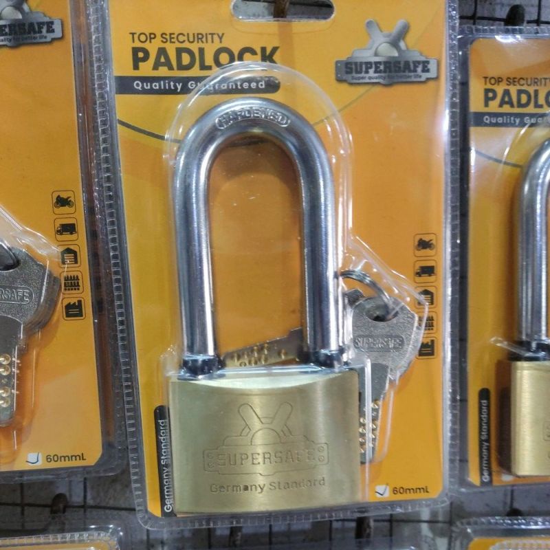 Gembok kuningan supersafe panjang 60mm