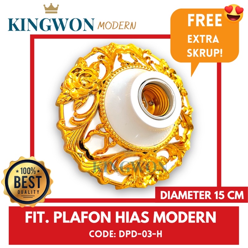 FITTING LAMPU PLAFON HIAS MODERN DPD-03-H KINGWON